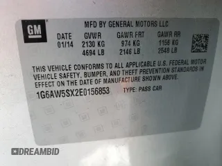 2014 Cadillac CTS AWD z VIN 1G6AW5SX2E0156853, wystawiony jako Copart lot #45991835 z przebiegiem 99 702 mil mil oraz Szkoda całkowita • Salvage title. Historia ofert i sprzedaży dostępna na DreamBid. Obrazek 12.