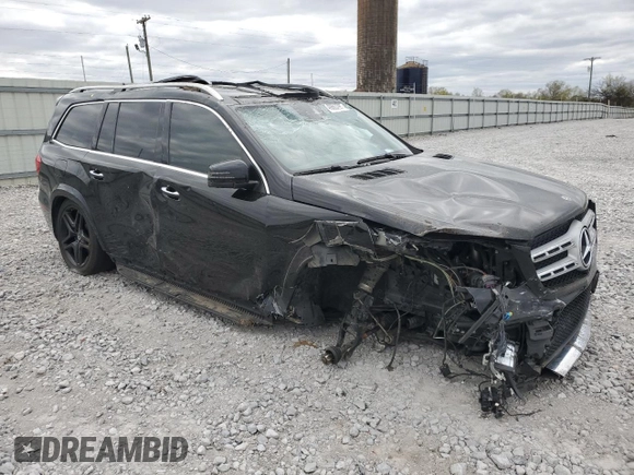 2018 Mercedes-Benz GLS with VIN 4JGDF7DE4JB159233, listed as a Copart auction lot 49883295 with 76,040 mi miles and Salvage Title. Bid and sale history available at carsss.com. Image 4.