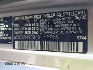 2004 Mercedes-Benz G-Class with VIN WDCYR49E84X142795, listed as a IAAI auction lot 41678941 with 257,855 mi miles. Bid and sale history available at carsss.com. Image 9.