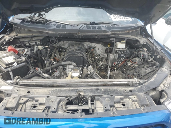 2021 Ford F-150 XL with VIN 1FTFW1E58MKE48631, listed as a Copart auction lot 61409595 with 36,388 mi miles and Salvage title. Bid and sale history available at DreamBid. Image 11.