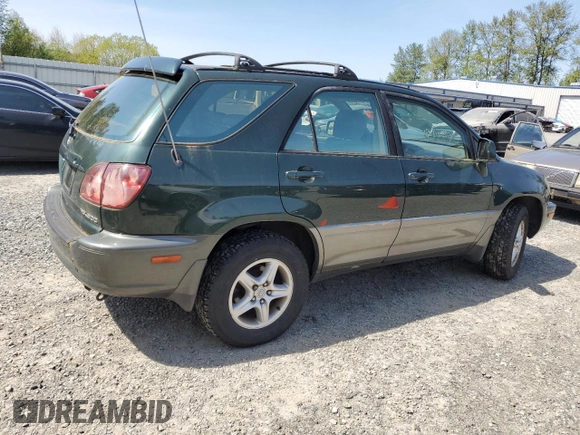 1999 Lexus RX 300 with VIN JT6HF10U6X0043236, listed as a Copart auction lot 54800595 with 162,378 mi miles and Clean Title. Bid and sale history available at DreamBid. Image 3.