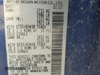 2017 Nissan Pathfinder SL with VIN 5N1DR2MM1HC906406, listed as a Copart auction lot 60433595 with Not provided miles and Clean title. Bid and sale history available at DreamBid. Image 13.