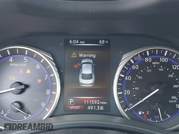 2015 Infiniti Q50 with VIN JN1BV7AP1FM333942, listed as a IAAI auction lot 42310734 with 111,592 mi miles and . Bid and sale history available at DreamBid. Image 7.