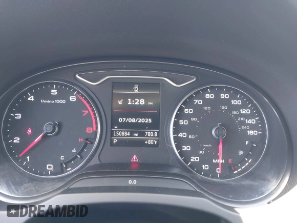 2015 Audi A3 Premium with VIN WAUACGFF2F1097587, listed as a IAAI auction lot 42688795 with 150,884 mi miles and . Bid and sale history available at DreamBid. Image 7.