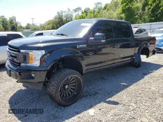 2018 Ford F-150 XL with VIN 1FTEW1EG3JKF99594, listed as a Copart auction lot 52247735 with 76,065 mi miles and Salvage Title. Bid and sale history available at carsss.com. Image 1.