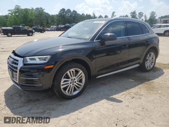 2018 Audi Q5 Premium Plus with VIN WA1BNAFY5J2182663, listed as a Copart auction lot 54220245 with 61,676 mi miles and Salvage Title. Bid and sale history available at DreamBid. Image 1.