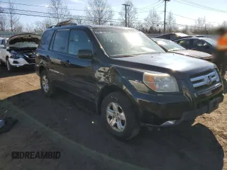 2007 Honda Pilot EX with VIN 2HKYF18437H531057, listed as a Copart auction lot 47228535 with 254,195 mi miles and Salvage Title. Bid and sale history available at DreamBid. Image 4.