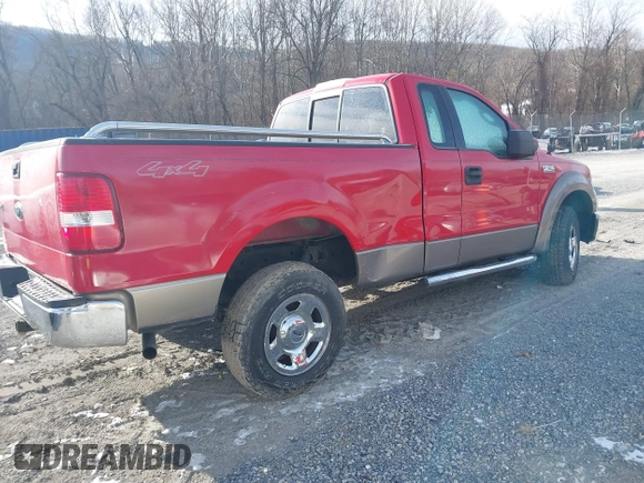 2005 Ford F-150 XL with VIN 1FTRF14W05NA77908, listed as a IAAI auction lot 41382643 with 128,135 mi miles. Bid and sale history available at carsss.com. Image 4.
