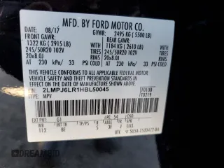2017 Lincoln MKX Reserve z VIN 2LMPJ6LR1HBL50045, wystawiony jako Copart lot #54411455 z przebiegiem 49 704 mil mil oraz Szkoda całkowita • Salvage title. Historia ofert i sprzedaży dostępna na DreamBid. Obrazek 13.