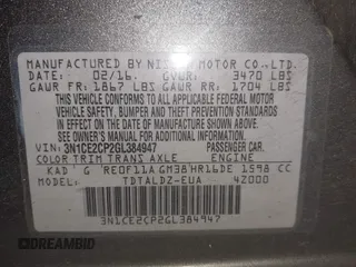 2016 Nissan Note S Plus with VIN 3N1CE2CP2GL384947, listed as a IAAI auction lot 41262843 with 96,089 mi miles and . Bid and sale history available at DreamBid. Image 9.