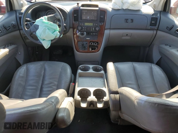 2007 Kia Sedona LX with VIN KNDMB233576160217, listed as a Copart auction lot 88878765 with 188,835 mi miles and Salvage Title. Bid and sale history available at carsss.com. Image 8.
