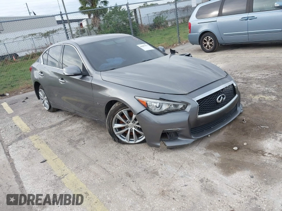 2015 Infiniti Q50 Premium with VIN JN1BV7AP5FM336231, listed as a IAAI auction lot 41654477 with 119,535 mi miles. Bid and sale history available at carsss.com. Image 1.
