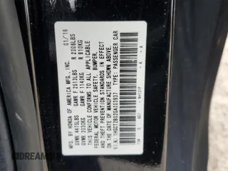 2016 Honda Accord Touring with VIN 1HGCT2B02GA003937, listed as a Copart auction lot 42434735 with 154,785 mi miles and Salvage Title. Bid and sale history available at DreamBid. Image 12.