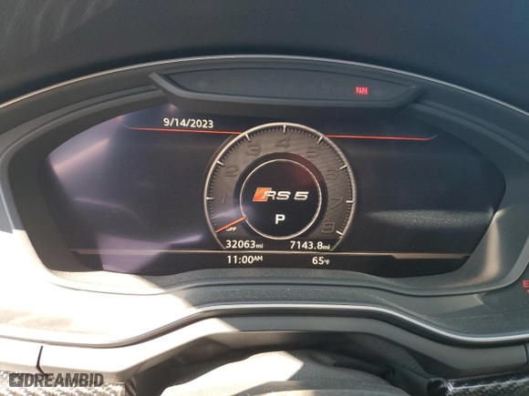 2019 Audi RS 5 Sportback with VIN WUABWCF50KA907035, listed as a Copart auction lot 65824283 with 32,063 mi miles. Bid and sale history available at carsss.com. Image 9.