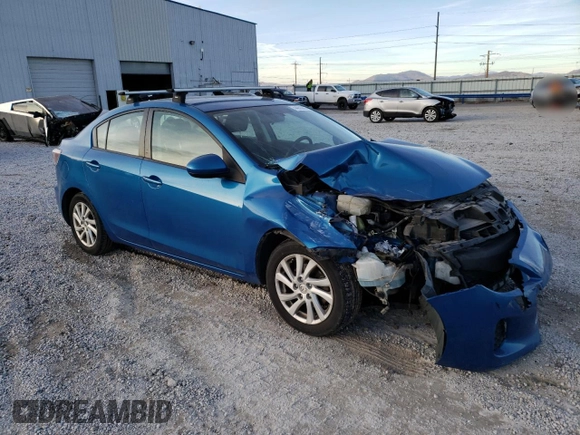2012 Mazda 3 i Touring with VIN JM1BL1V79C1596476, listed as a Copart auction lot 44993965 with 154,933 mi miles and Salvage Title. Bid and sale history available at DreamBid. Image 4.