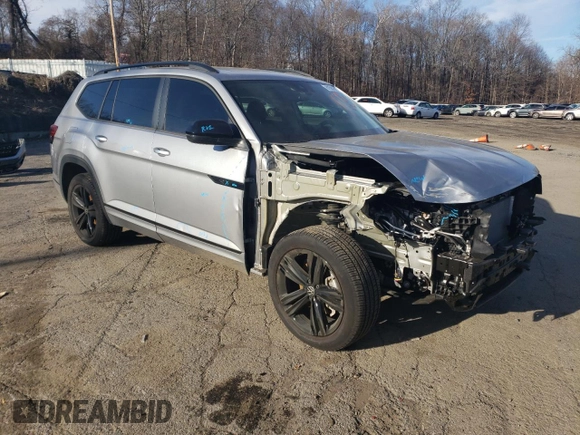 2023 Volkswagen Atlas SEL R-Line Black with VIN 1V2SR2CA6PC525263, listed as a Copart auction lot 45069844 with 6,855 mi miles and Salvage title. Bid and sale history available at DreamBid. Image 4.