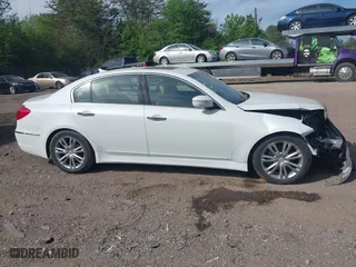 2013 Hyundai Genesis 3.8L with VIN KMHGC4DD2DU233477, listed as a IAAI auction lot 41954347 with 143,879 mi miles. Bid and sale history available at carsss.com. Image 13.