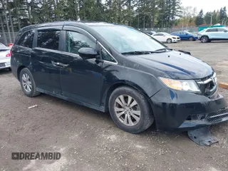 2014 Honda Odyssey EX-L z VIN 5FNRL5H66EB006852, wystawiony jako IAAI lot #41994137 z przebiegiem 106 703 mil mil oraz . Historia ofert i sprzedaży dostępna na DreamBid. Obrazek 1.