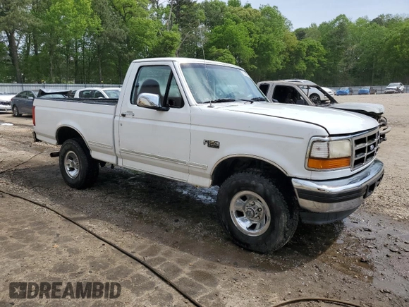 1996 Ford F-150 with VIN 1FTEF14H5TLB47556, listed as a Copart auction lot 51388014 with 117,220 mi miles and Salvage Title. Bid and sale history available at carsss.com. Image 4.