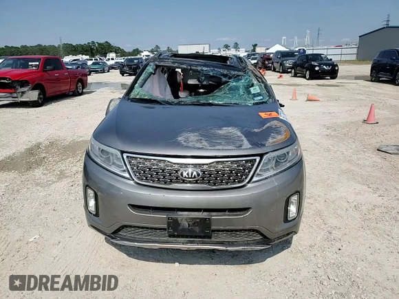 2015 Kia Sorento SX with VIN 5XYKW4A79FG570222, listed as a Copart auction lot 58777605 with 185,242 mi miles and Non repairable. Bid and sale history available at DreamBid. Image 14.