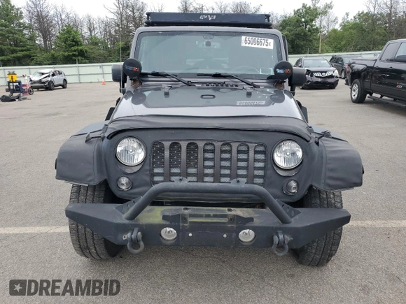 2017 Jeep Wrangler Sport with VIN 1C4GJWAG8HL608093, listed as a Copart auction lot 65006675 with 52,630 mi miles and Salvage title. Bid and sale history available at DreamBid. Image 5.