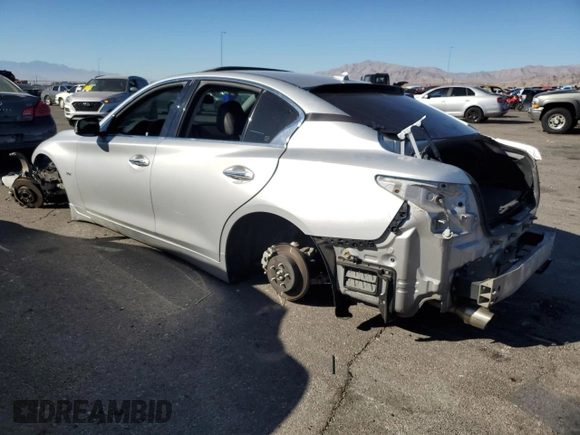 2018 Infiniti Q50 Luxe with VIN JN1EV7AP3JM592096, listed as a Copart auction lot 41879355 with Not Provided miles and Salvage Title. Bid and sale history available at DreamBid. Image 2.