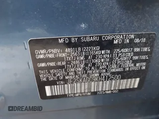 2019 Subaru Forester Premium with VIN JF2SKAGC9KH412500, listed as a IAAI auction lot 41861741 with 45,000 mi miles. Bid and sale history available at carsss.com. Image 9.