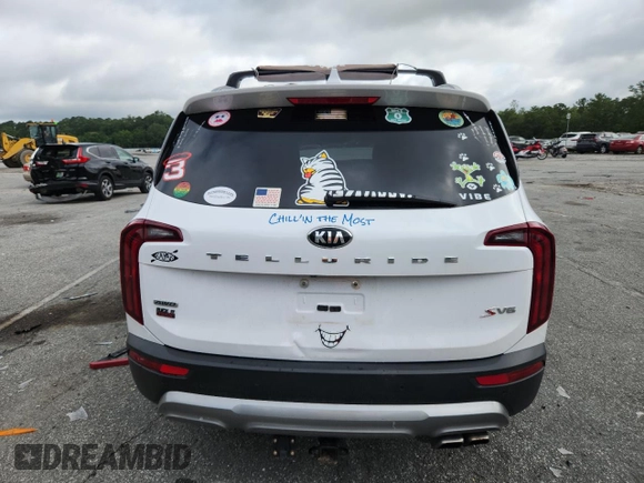 2021 Kia Telluride S with VIN 5XYP6DHC9MG140129, listed as a Copart auction lot 59462455 with 54,919 mi miles and Salvage title. Bid and sale history available at DreamBid. Image 6.