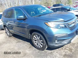 2019 Honda Pilot EX z VIN 5FNYF6H35KB097588, wystawiony jako IAAI lot #41894253 z przebiegiem 53 781 mil mil oraz . Historia ofert i sprzedaży dostępna na DreamBid. Obrazek 1.
