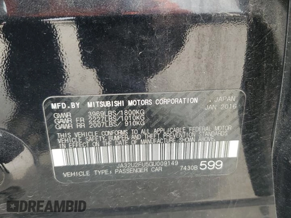 2016 Mitsubishi Lancer ES with VIN JA32U2FU5GU009149, listed as a Copart auction lot 60899235 with 124,644 mi miles and Salvage title. Bid and sale history available at DreamBid. Image 12.