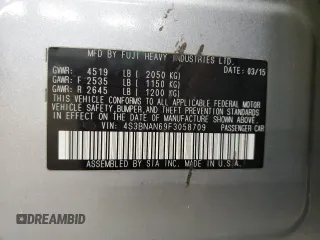 2015 Subaru Legacy Limited z VIN 4S3BNAN69F3058709, wystawiony jako Copart lot #59347345 z przebiegiem 64 508 mil mil oraz Szkoda całkowita • Salvage title. Historia ofert i sprzedaży dostępna na DreamBid. Obrazek 12.