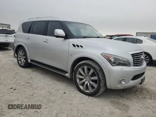 2014 Infiniti QX80 with VIN JN8AZ2NF5E9554886, listed as a Copart auction lot 78691984 with 146,851 mi miles and Salvage Title. Bid and sale history available at carsss.com. Image 4.