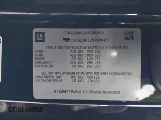 2021 GMC Yukon Denali with VIN 1GKS2DKL3MR308321, listed as a IAAI auction lot 41771365 with 63,415 mi miles. Bid and sale history available at carsss.com. Image 9.