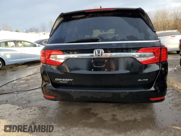 2019 Honda Odyssey Elite with VIN 5FNRL6H91KB052410, listed as a Copart auction lot 46517495 with 74,508 mi miles and Salvage Title. Bid and sale history available at DreamBid. Image 6.