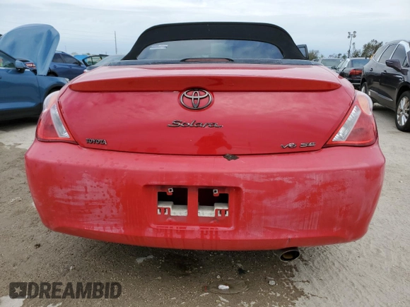 2004 Toyota Solara SE with VIN 4T1FA38P84U037172, listed as a Copart auction lot 76443784 with 199,503 mi miles and Salvage Title. Bid and sale history available at DreamBid. Image 6.