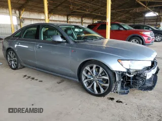 2012 Audi A6 Prestige with VIN WAUHGAFC1CN163184, listed as a Copart auction lot 59620405 with 90,420 mi miles and Salvage title. Bid and sale history available at DreamBid. Image 4.
