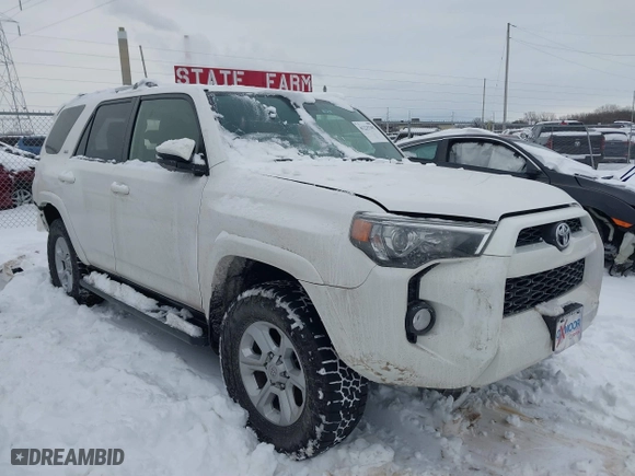 2019 Toyota 4Runner SR5 with VIN JTEBU5JRXK5680109, listed as a IAAI auction lot 41235305 with 91,470 mi miles. Bid and sale history available at carsss.com. Image 1.