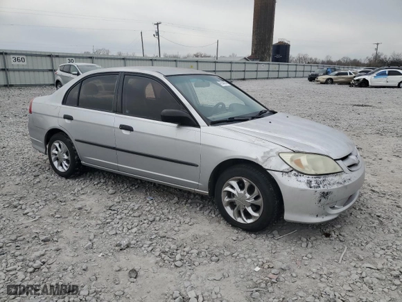 2004 Honda Civic VP with VIN 2HGES16384H553165, listed as a Copart auction lot 47554535 with 195,272 mi miles and Salvage Title. Bid and sale history available at carsss.com. Image 4.