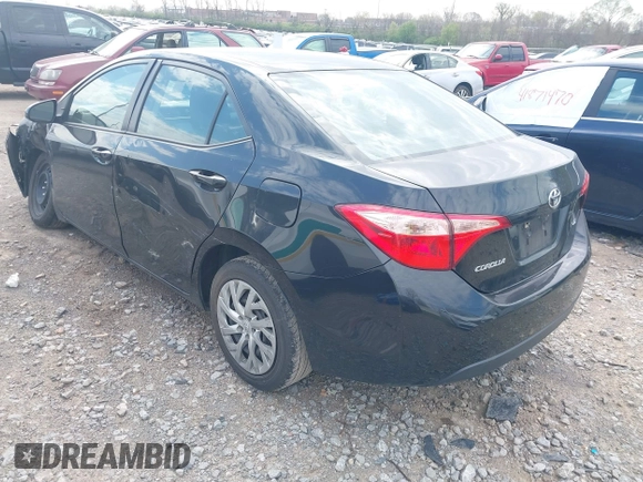 2019 Toyota Corolla L with VIN 2T1BURHE9KC236995, listed as a IAAI auction lot 41900101 with 162,810 mi miles. Bid and sale history available at carsss.com. Image 3.