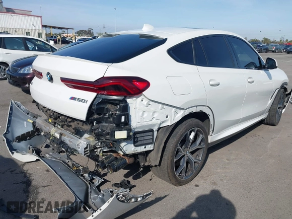2022 BMW X6 M50i z VIN 5UXCY8C01N9J14882, wystawiony jako IAAI lot #41856966 z przebiegiem 22 893 mil mil oraz . Historia ofert i sprzedaży dostępna na DreamBid. Obrazek 4.