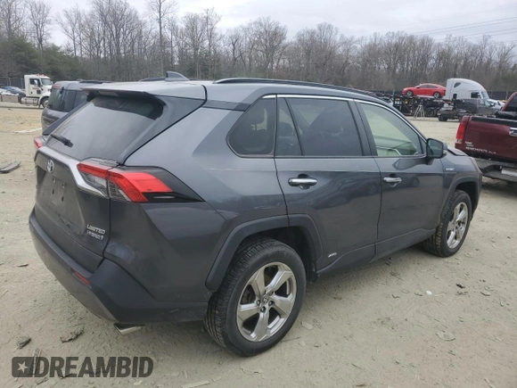 2020 Toyota RAV4 Hybrid Limited with VIN JTMDWRFV4LD545591, listed as a Copart auction lot 47550325 with 117,465 mi miles and Salvage Title. Bid and sale history available at carsss.com. Image 3.