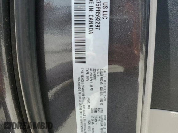 2023 Chrysler Pacifica Hybrid Limited с VIN 2C4RC1S75PR592297, выставлен на аукционе Copart как лот 53637925 с пробегом 39 249 миль миль и Списание • Salvage title. История ставок и продаж доступна на DreamBid. Изображение 14.
