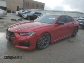 2021 Acura TLX Type S with VIN 19UUB7F03MA001317, listed as a Copart auction lot 80432464 with 19,683 mi miles and Salvage Title. Bid and sale history available at carsss.com. Image 1.