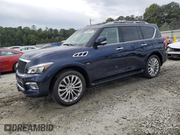 2015 Infiniti QX80 with VIN JN8AZ2NC6F9371228, listed as a Copart auction lot 70456194 with 95,979 mi miles and Salvage Title. Bid and sale history available at carsss.com. Image 1.