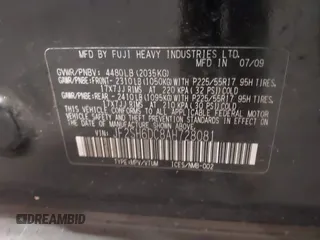 2010 Subaru Forester X Limited с VIN JF2SH6DC8AH728081, выставлен на аукционе IAAI как лот 42482473 с пробегом 150 511 миль миль и . История ставок и продаж доступна на DreamBid. Изображение 9.