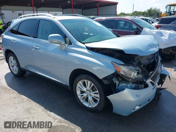 2010 Lexus RX 450h with VIN JTJBC1BA2A2013721, listed as a IAAI auction lot 42203700 with 120,801 mi miles and . Bid and sale history available at DreamBid. Image 1.