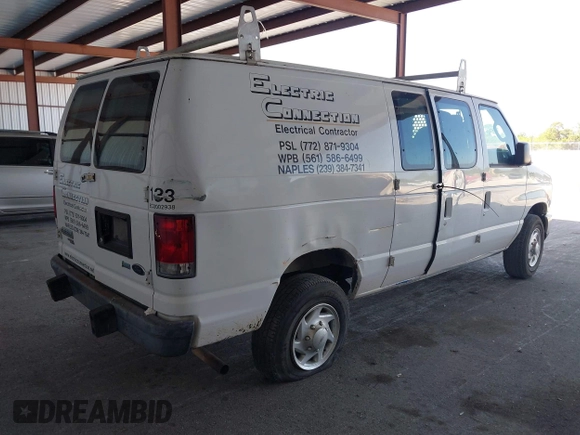 2014 Ford Econoline Cargo Commercial with VIN 1FTNE2EW3EDA31341, listed as a IAAI auction lot 42148317 with 146,158 mi miles and . Bid and sale history available at carsss.com. Image 4.