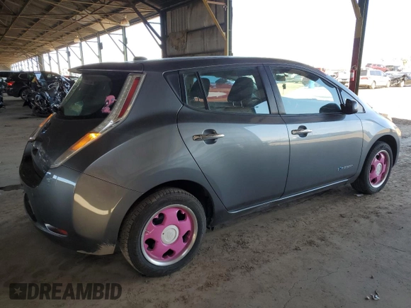 2015 Nissan LEAF SV with VIN 1N4AZ0CP2FC325684, listed as a Copart auction lot 48825085 with 38,342 mi miles and Salvage Title. Bid and sale history available at DreamBid. Image 3.