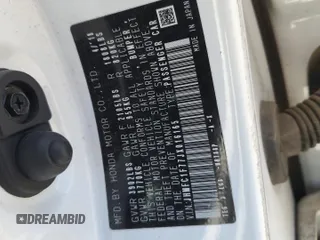 2018 Honda Civic EX-L z VIN JHMFC1F77JX016165, wystawiony jako Copart lot #56885445 z przebiegiem Nie podano mil oraz Szkoda całkowita • Salvage title. Historia ofert i sprzedaży dostępna na DreamBid. Obrazek 12.