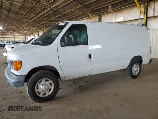 2006 Ford Econoline Cargo with VIN 1FTNE24W56DB28527, listed as a Copart auction lot 49104335 with 172,676 mi miles and Salvage Title. Bid and sale history available at carsss.com. Image 1.